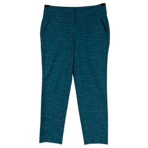 Ann Taylor LOFT Pants Womens 2 Teal Blue Julie Ankle Mid Rise Business Casual